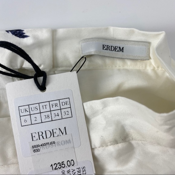 ERDEM Elena Floral Graphic Print Midi Skirt - Picture 13 of 13